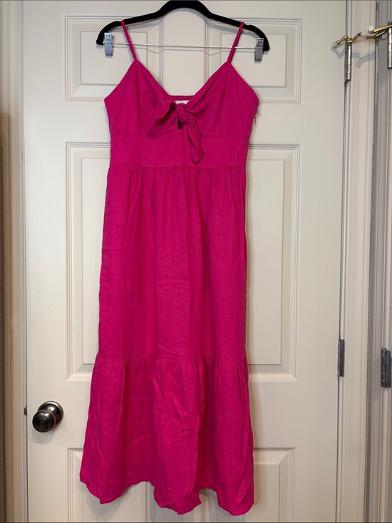 LOFT Dresses & Skirts - LOFT Hot Pink Linen Dress
